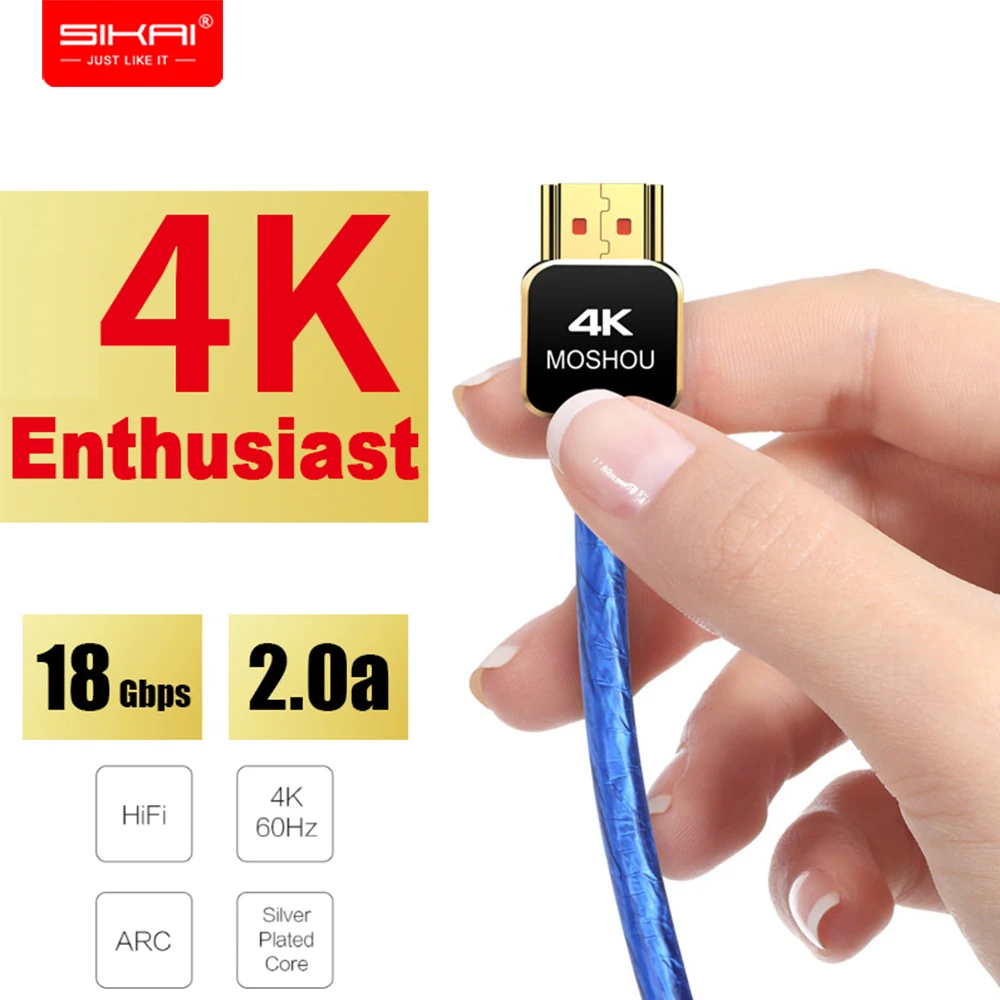 MOSHOU Профессиональный in Enthusiast HDMI 2 0 кабель 4K @ 60Hz 18Gbs высокое качество