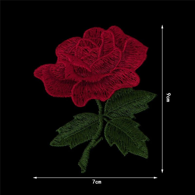 1 шт. вышитая розами ткань пришить на патч мешок шляпа одежда платье аппликация