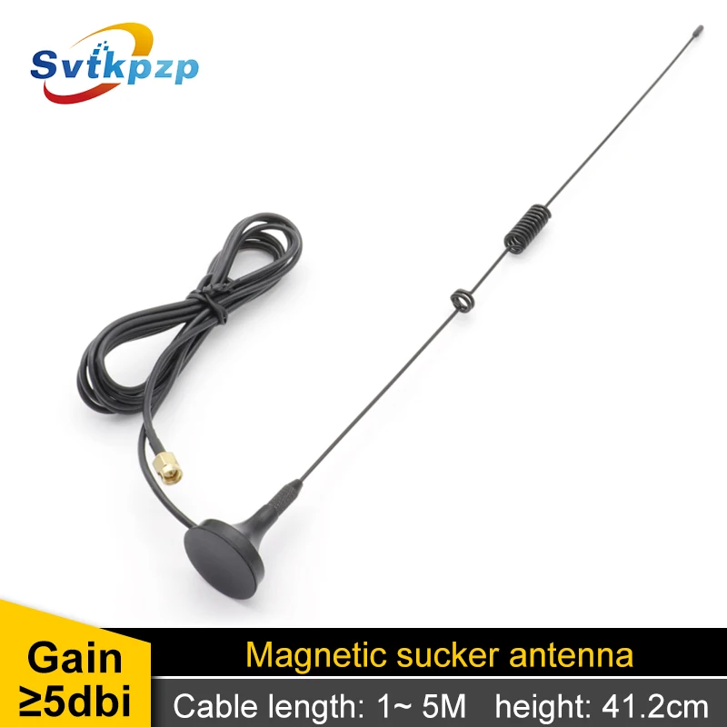 

Universal Car 433mhz Antenna 5dBi SMA Connector SMA-J Male Aerial Magnetic Base Sucker Antennas Signal Boost with Cable