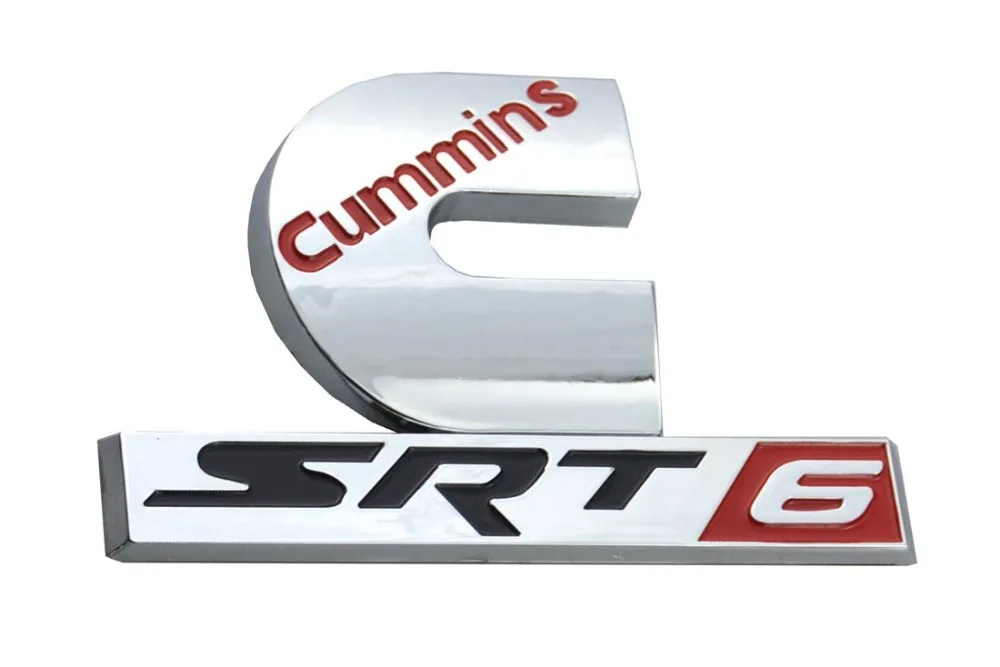 2 шт Cummins SRT 6 турбо дизель эмблемы значки Набор Замена для ram 2500 3500|Наклейки на