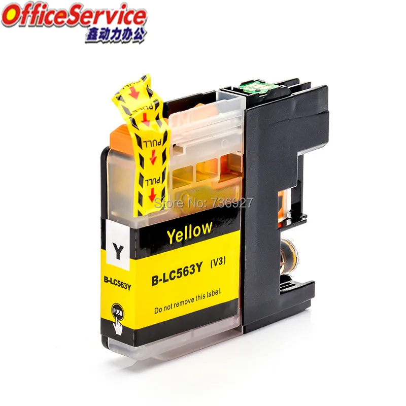 LC563 совместимый чернильный картридж для принтера Brother MFC J2310 J2510 J3520 J3720