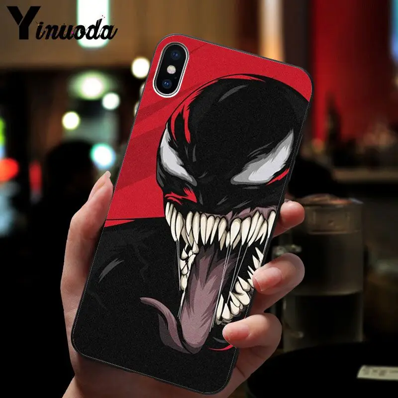 11pro MAX venom ЧЕРНЫЙ Мягкий чехол для телефона Apple iPhone 8 7 6 6S Plus X XS 5 5S SE XR | Мобильные
