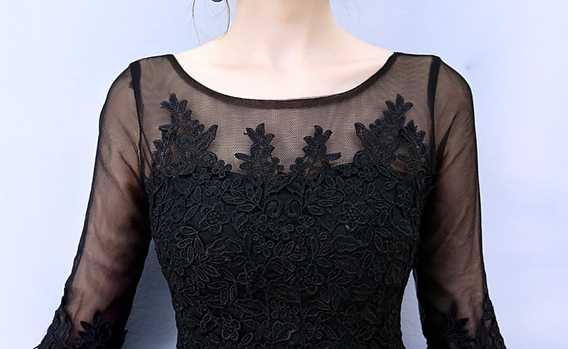 Black Colour Mini Dress Wedding Party for Women Bridesmaid Back of Zipper | Свадьбы и торжества