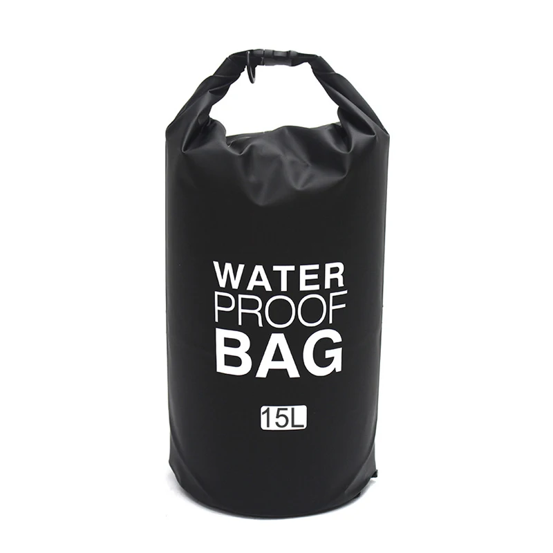 15L Black Сумка для плавания сумка для воды 10L 15L 20L водонепроницаемая сумка для хранения сухой мешок для наружного приключения Кемпинг Canyoneering Sailing Surfing - Цвет: 15L Black