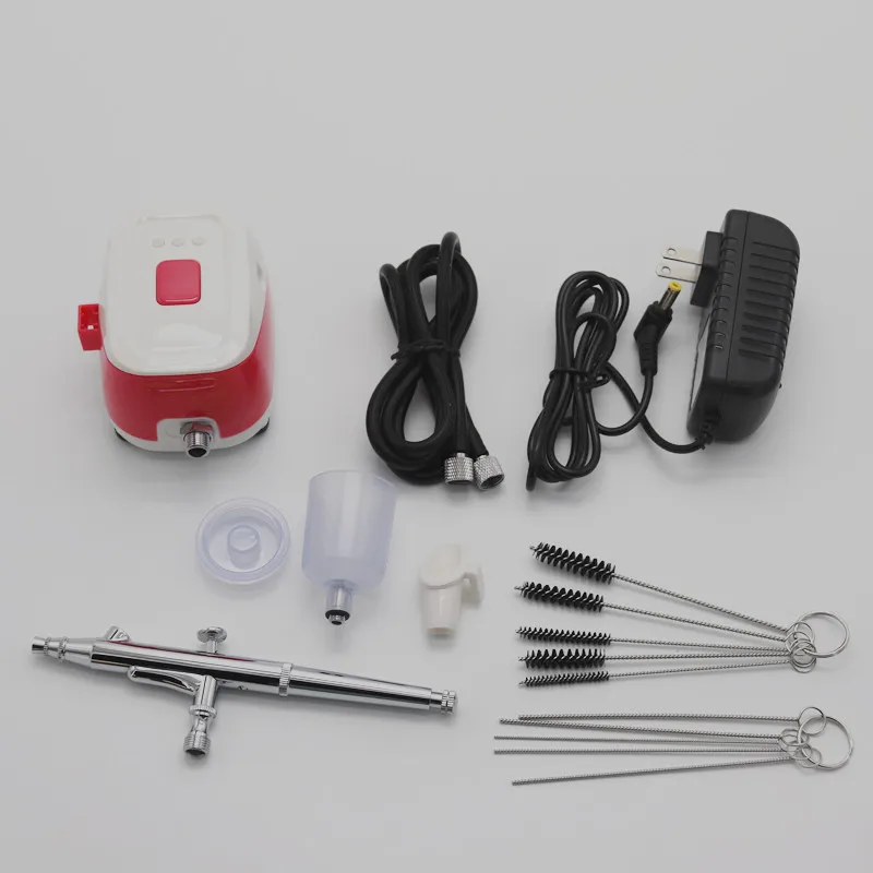 Аэрограф Комплект аэрографа двойного действия мини красоты с компрессором пушка