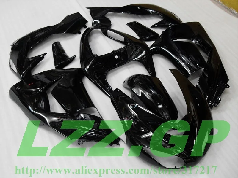 

Injection Full black Fairing kits FOR KAWASAKI NINJA ZX10R 06-07 ZX 10R 06 07 ZX-10R 06-07 10 R ZX 10R 2006 2007 fairings #BO8SA