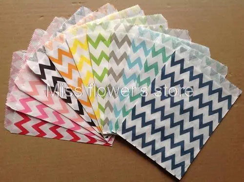 25 шт. шеврон полосатый рисунок Лечить крафт мешки пользу для изготовления