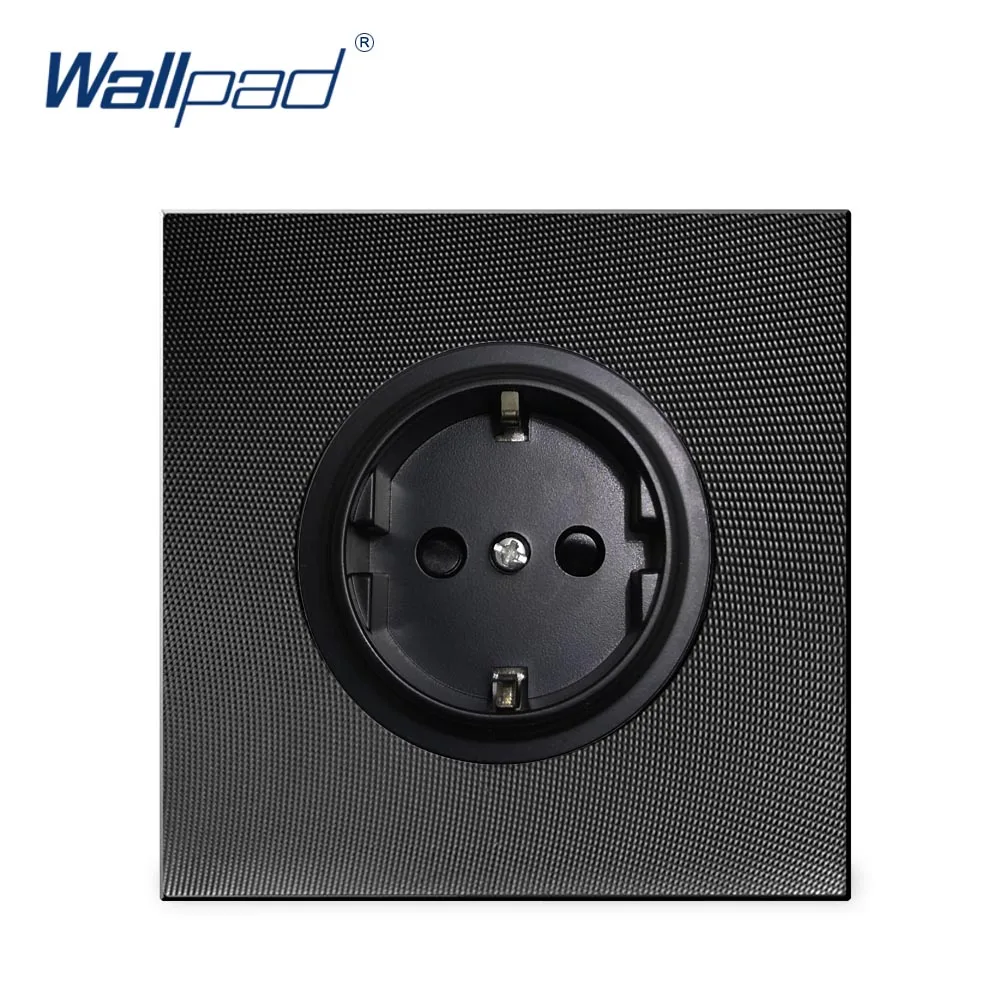 Европейская 2 контактная немецкая розетка Wallpad роскошная алюминиевая