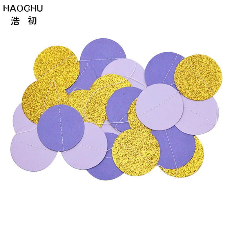HAOCHU 20 шт./компл. 10 '཈'' фиолетовая Золотая Бумажная гирлянда с кисточками
