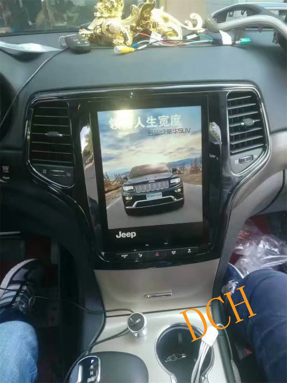 10,4 дюймов Tesla стиль Android 8,1 автомобильный DVD gps плеер навигация для Jeep Grand Cherokee 2012- PX6 CARPLAY радио ips стерео