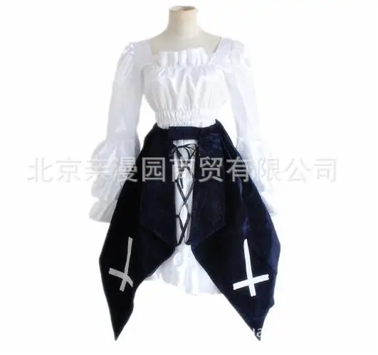 Маскарадные костюмы Suigintou с персиковыми ямами розенками и лампой ртути полный