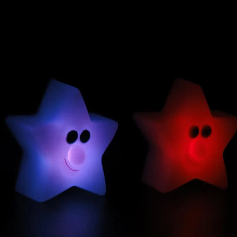 Мини звезды силиконовые ночь светодиодная детская спальня спальный лампы