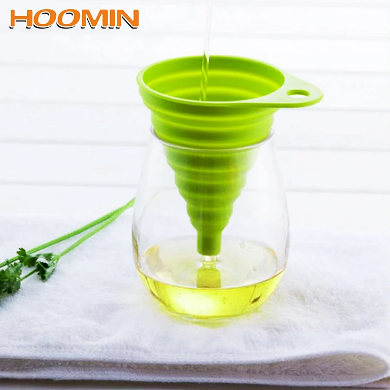 HOOMIN Mini Silicone складывающиеся воронки портативный складной бункер|Набор посуды| |