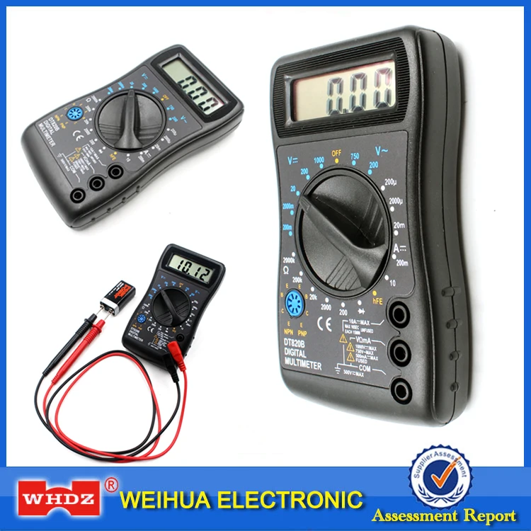 WHDZ DT820B Мини цифровой мультиметр с защитой от перегрузки вольтметр Ампер Ом