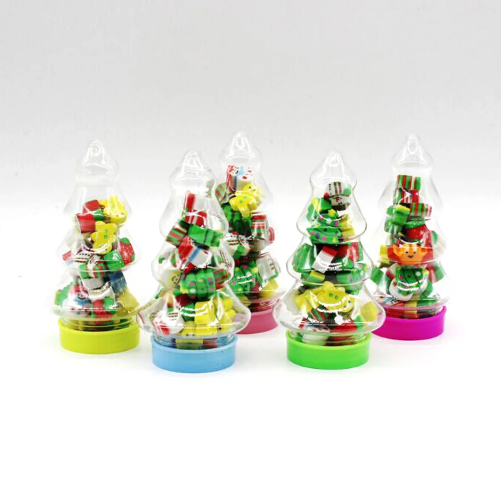 multicolor Мультфильм Ластик Рождественская елка сердце форма коробка мини карандаш ластик милый мультфильм игрушка резиновый ластик забавные студенческие канцелярские принадлежности - Цвет: multicolor