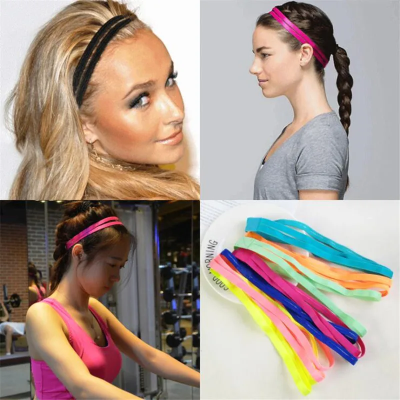 Popular Non-slip Sports Yoga Running Fitness Headband Women Girls Elastic Hair Head Bands Accessories For Men Scrunchy Headwear