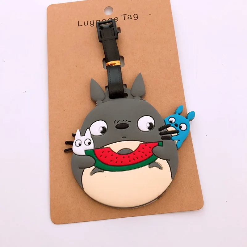 IVYYE 1 шт. Totoro Noface человек Аниме багажная бирка Аксессуары Чемодан ID портативный держатель тегов багажные этикетки для путешествий Новинка