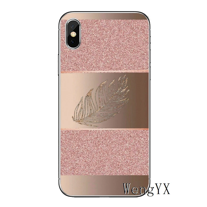 Розовое золото блестящая с принтом для samsung Galaxy J4 J5 J6 J7 J8 A5 A7 A8 A9s Plus Prime star мягкий чехол для телефона