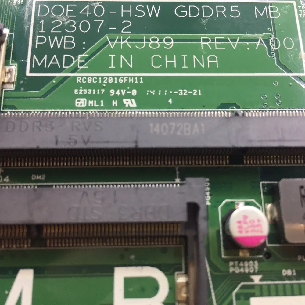 KEFU 12307-2 для dell Inspiron 3437 5437 материнская плата ноутбука DOE40-HSW GDDR5 MB i5 cpu GT750M |