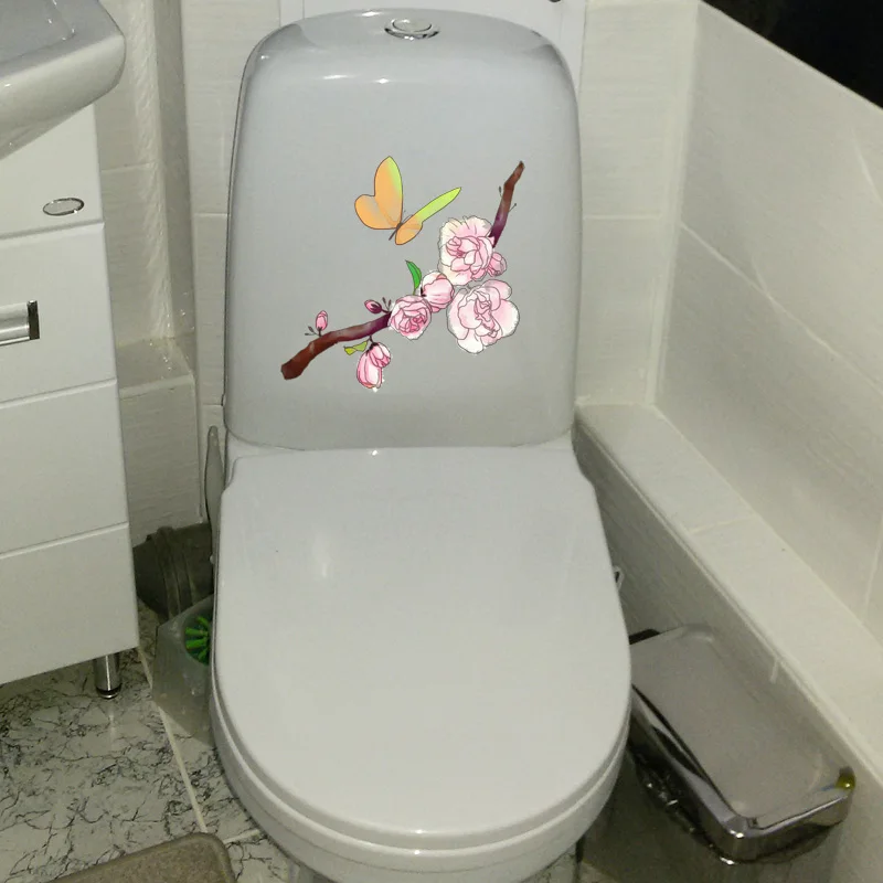 YOJA 22*21CM Cherry Blossom Pansy Branch Classic Bedroom Wall Sticker Bathroom Toilet T1-0488 | Дом и сад