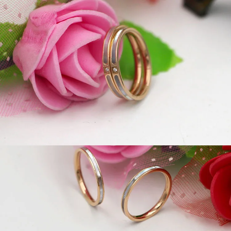 Женское кольцо с одним кольцом Martick золотистое из нержавеющей стали 316L маленьким