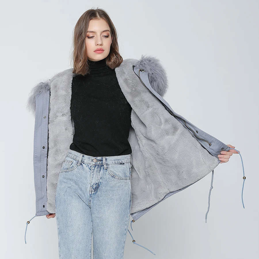 Parka Real Fur Coat Winter Jacket Women Real Mongolia Sheep Fur Parkas Thick Warm Luxury Detachable Outerwear Streetwear