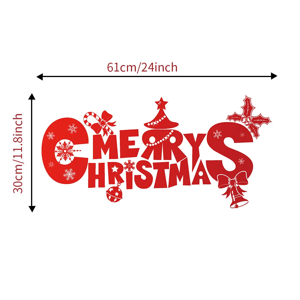 Christmas Decorations for Home Cartoon Deer Door Sticker Color Stickers Decor Pegatinas Puertas Decoracion | Дом и сад