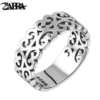 zabra 925 sterling silver rings for women vintage fashion hollow ring female birthday gift luxury brand jewelry bagues femme