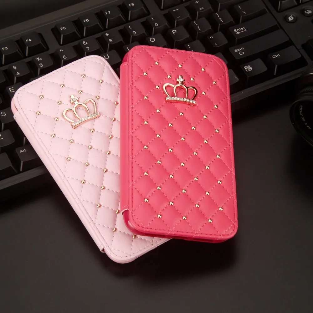 Кожаный кошелек для iPhone 6, 6s, 7, 8, 11 Plus, X, XR Pro, Max, чехол с блестящей алмазной короной, в стиле королевы, чехол s, откидная крышка, сумка для мобильного телефона