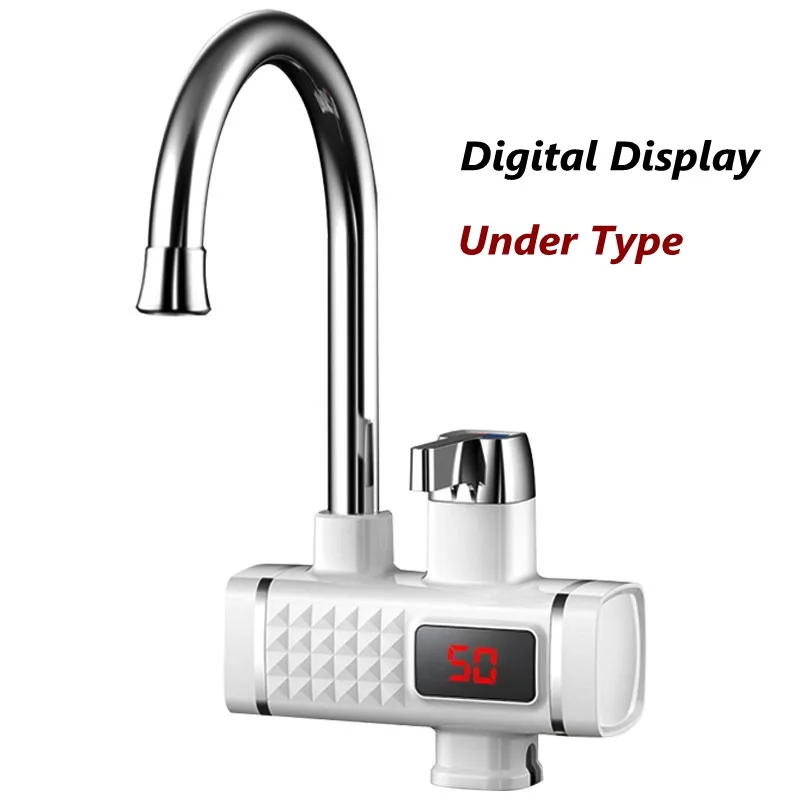 XJS-SX-White DMWD 3000 Вт мгновенный Электрический водонагреватель с дисплеем температуры, электрический водонагреватель без резервуара для горячей воды, для ванной, кухни, 220 В, ЕС - Цвет: XJS-SX-White