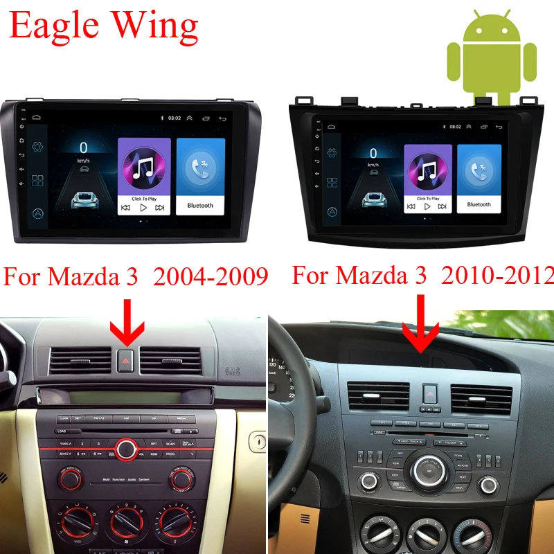 Android 8 1 Автомобильный мультимедийный dvd плеер для Mazda 3 2004 2013 с автомобильным GPS