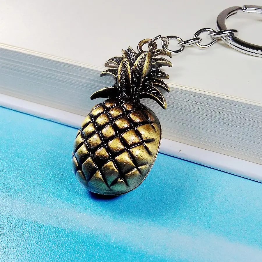 5 шт. Новинка 2017 милый уникального металла ананас кольцо брелок Брелок креативные
