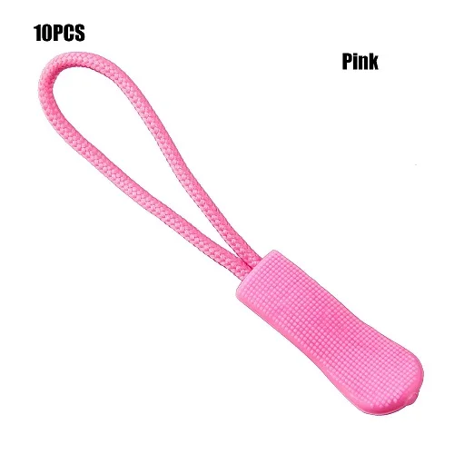 Pink 10 шт. фиксатор для застежки-молнии, фиксатор для веревочной бирки, сменный зажим, сломанная Пряжка для шитья одежды, дорожные сумки - Цвет: Pink