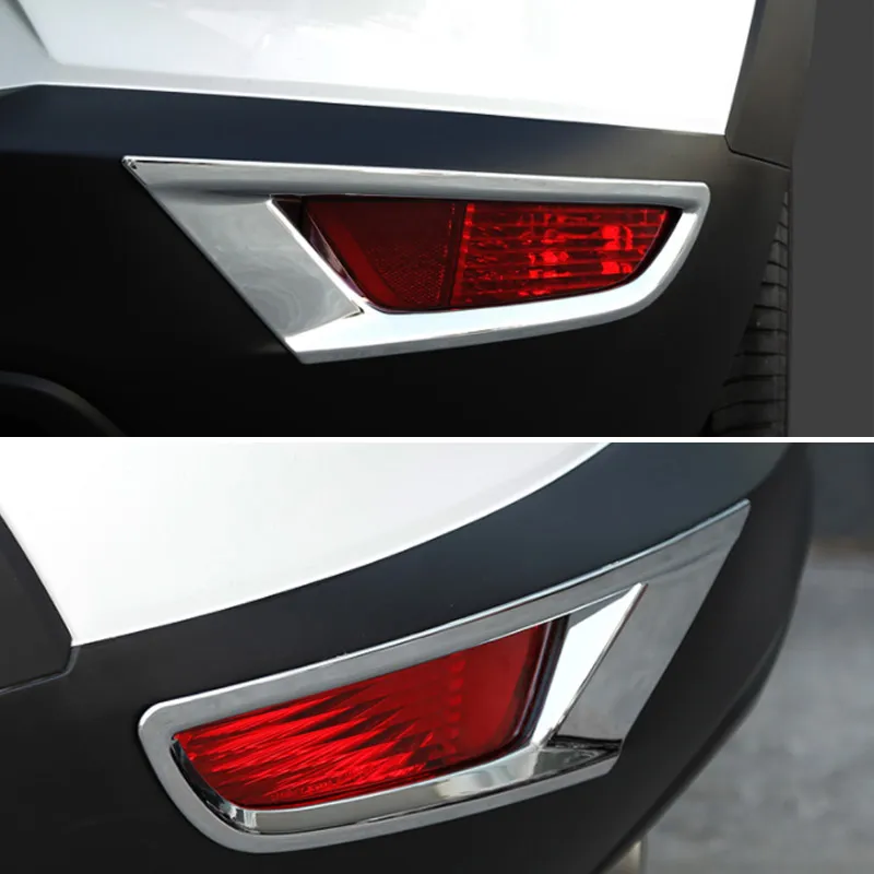 Vtear для Mazda CX-3 CX3 аксессуары для передних и задних противотуманных фар крышка рамка отделка ABS Хром Наружное украшение