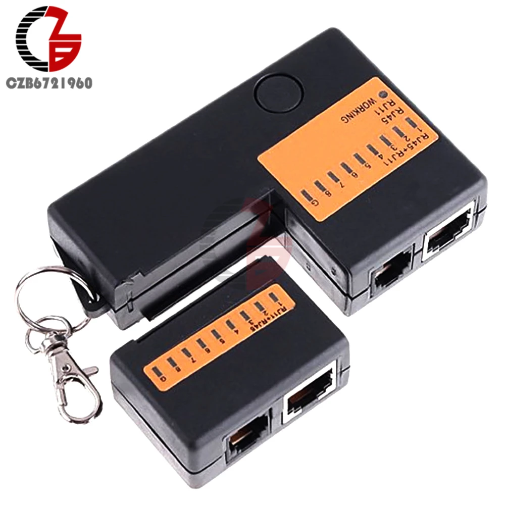 Профессиональный Супер Мини Сетевой кабель LAN тестер провода Cat5 RJ11 RJ45 Тестер