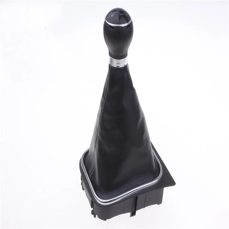

manual gear shift stick shifter knob Dust-proof cover shift lever knob real leather for Volkswagen Sagitar golf 6