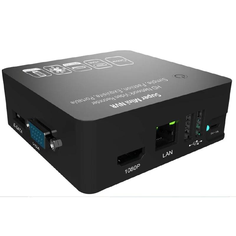 Сетевой видеорегистратор 4 канала Super Mini 1080P NVR с ONVIF и 15 кратным цифровым зумом