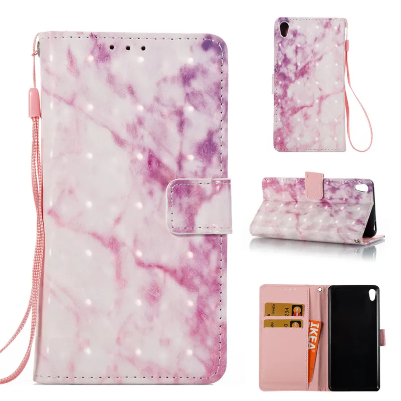 2017 мраморный камень изображение краска Флип Магнитный кожаный бумажник чехол