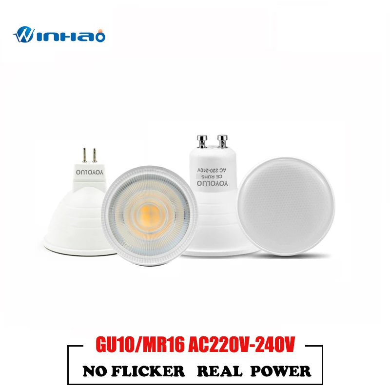 [YOYOLUO] 6W GU10 MR16 E27 Светодиодный светильник 220V SMD 2835 Светодиодный точечный светильник s Теплый/Холодный белый/белый GU 10 GU5.3 светодиодный светильник