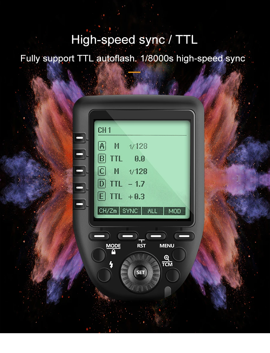 Godox Xpro-S XPros ttl Беспроводной вспышка триггера 1/8000 s+ XTR-16 для sony Камера DE300 DE400 E250 E300