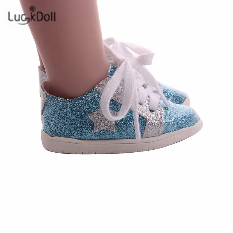 LUCKDOLL вафельная пятиугольная обувная игрушка ShoesFit 18 дюймов американская 43 см детская кукла одежда аксессуары, игрушки для девочек, поколение, день рождения Gif