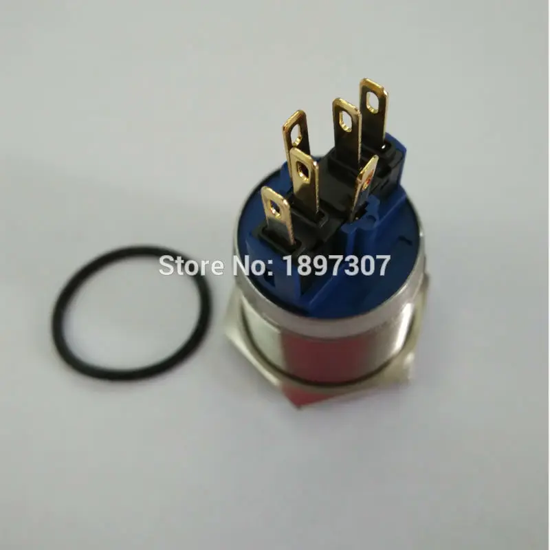 

22mm Momentary vandal-Resistant Switch With white Red Green Blue Orange 24V 12V 5V Ring LED 304 Stainless Steel Switch