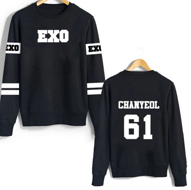 Женская толстовка kpop exo kar sehun xiumin baekhyun terra с капюшоном harajuku | одежда