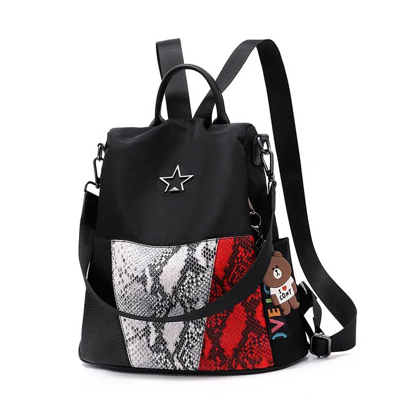 Мода Рюкзак Женщины серпантин PU женщин сумка mochilas mujer 2018 sac dos femme школьные сумки