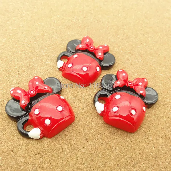 Flat back resin simulation food Minnie coffee drink cup 25mm Cabochons Scrapbook for DIY phone case decoration C403-7 | Дом и сад