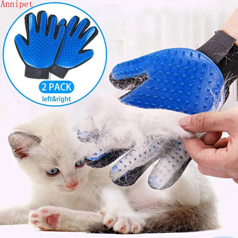 Cat Уход за лошадьми перчатки для домашние животные собака Кисть кошек волосы