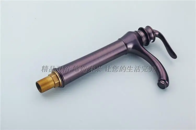 Винтажный стиль античная кран черный высокий ванной faucets латунь отделка