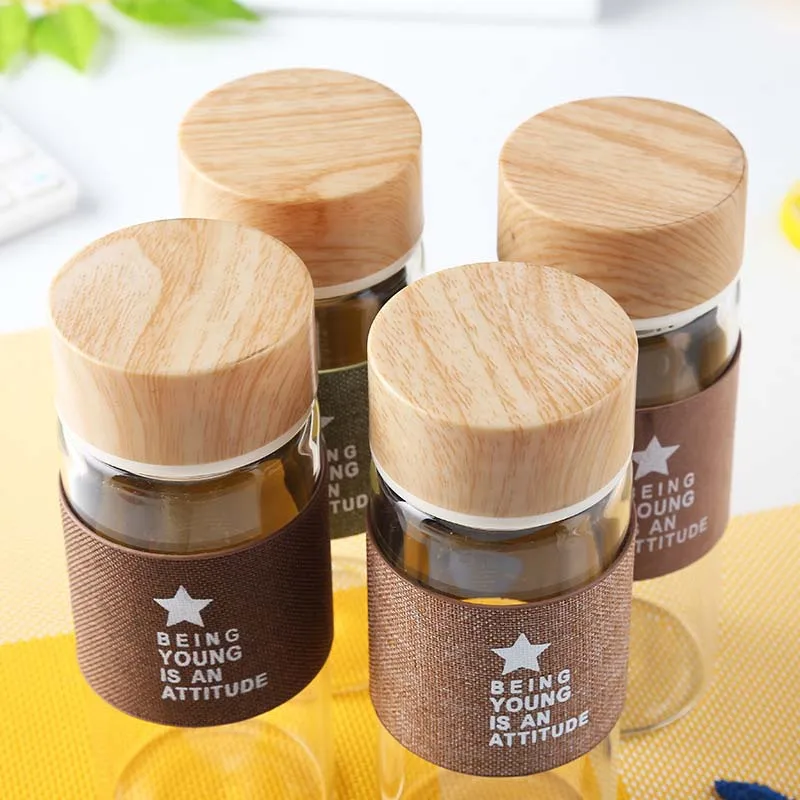 Стеклянные бутылки для воды 400 мл фильтр из нержавеющей стали заварки чая уличный