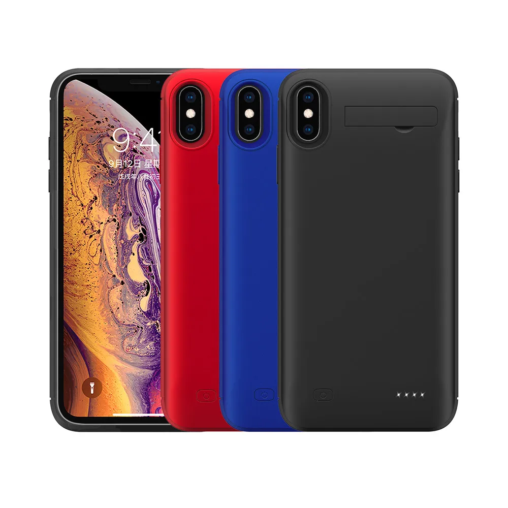Портативный Ультратонкий чехол ZKFYS с быстрой зарядкой на 6200 мАч для iPhone X XS