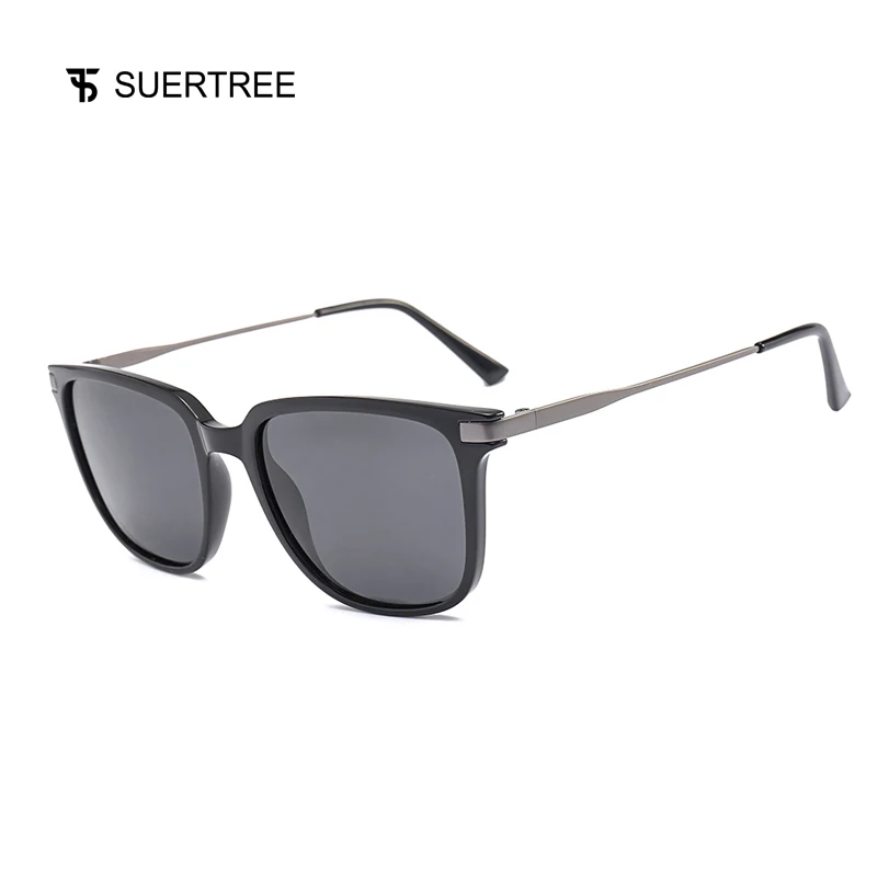 SUERTREE классические квадратные поляризованные Sungalsses Мода TR90 пружинным шарниром